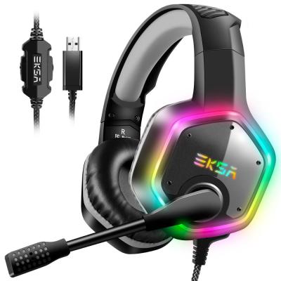 China Stereo Sound Dropshipping EKSA E1000 7.1 Edge Gaming Headset RGB Color With Dropshipping Agent for sale