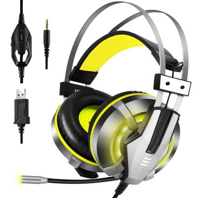 China EKSA E800 Headband Gaming Headset 40mm Driver RGB Light Earphones With Retractable Noise Canceling Mic For PS4 XBOX PC Games for sale