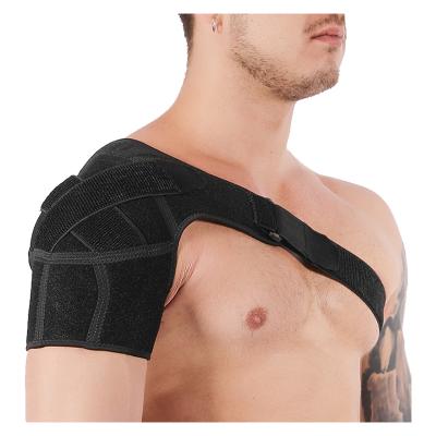 China Adjustable Durable Black Neoprene Compression Shoulder Back Brace Shoulder Support Posture Corrector for sale