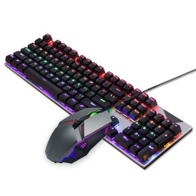 China Full Wire Mechanic Mechanic Keyboard Rgb Mechanical Gaming Mous Plug-and-play Waterproof Key Keyboard Combo for sale