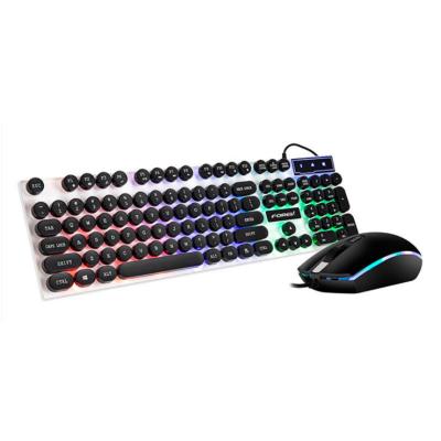 China Play high quality waterproof punk mechanical gaming keyboard and mouse set for sale