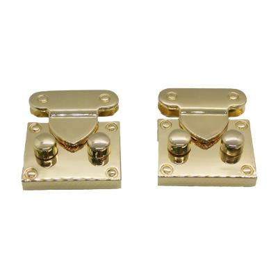 China Handbag Accessories Luggage Hardware Accessories Bag Bag Lock Double Lock Pearl Press Bag Lock Spring Buckle for sale