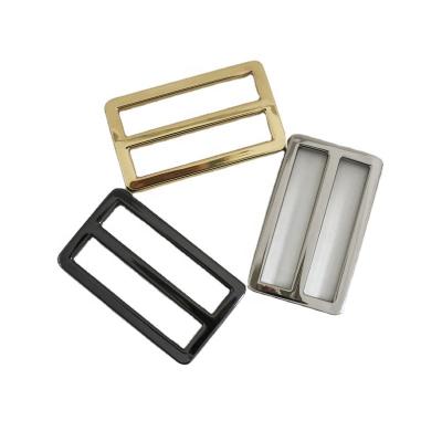 China Bag Hats Clothes Buckle Gloves Metal Rectangular Belt Buckle Three - Layer Suitcase Belt Buckle Decorative Adjustment Buckle for sale