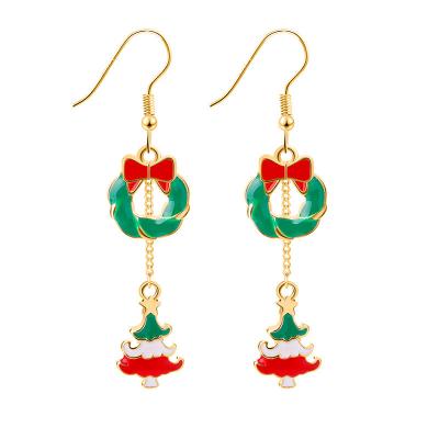 China FASHIONABLE Bells Earrings Tree Christmas Colorful Beads Drop Earrings Christmas Garland Christmas Gifts for sale