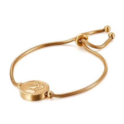 China TRENDY Hip Hop Jewelry Friendship Bracelet For Women Jewelry Bangle Stainless Steel Gold Plated Bracelet for sale