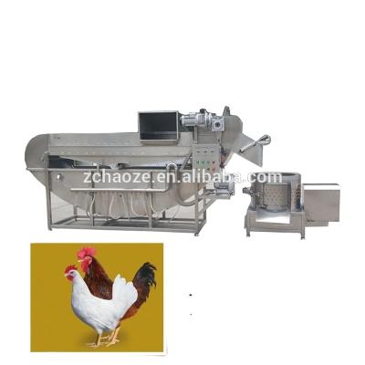 China Customized slaughter line chicken scalder machine with bleeding and scalding slaughterhouse equipment poultry injection line for sale