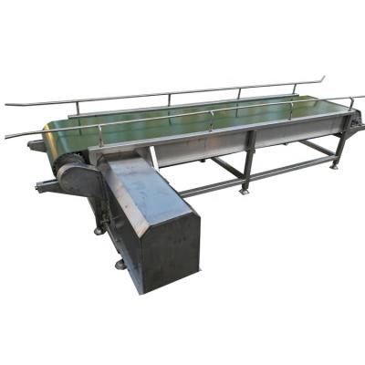 China Hot Selling High Efficiency Belt Poultry Cage Conveyor 90 Degree Belt Conveyor Used For Poultry Slaughtering Line for sale