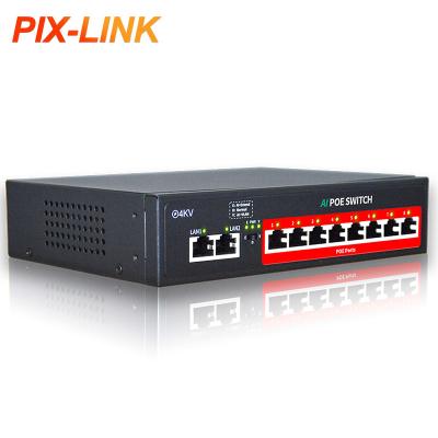 China New 8 100Mbs POE Smart POE Port Support AI POE Single Port Down 10 Mbs Over 250 Meters for sale