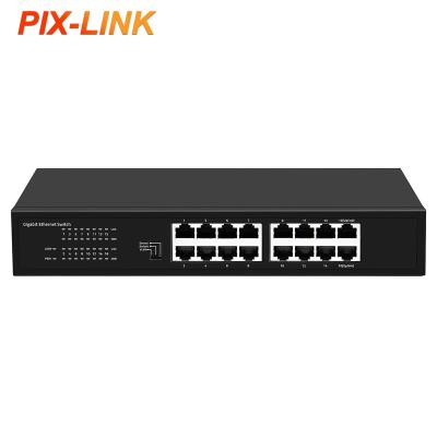 China Support VLAN 16 Gigabit Port Metal Network Switch for sale