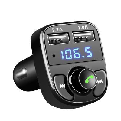 China FM Car Product Wireless Audio Transmitter Handsfree MP3 Player Dual USB Charger for sale