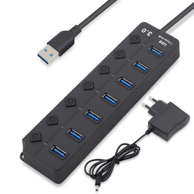 China High Speed ​​Custom USB3.0 5Gbps Dock Station USB3.0 7 Ports Adapter With Main HUB for sale