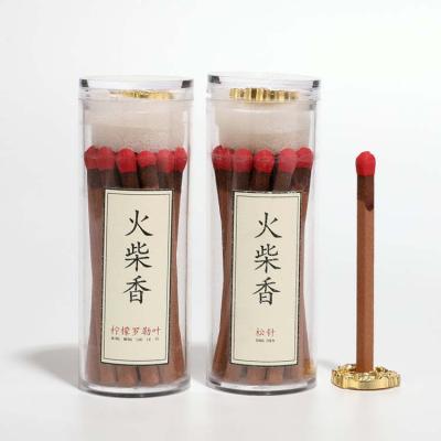 China Wholesale Custom Natural Basil Incense Match Pine Needle Lemon Stick Incense Chinese Incense Stick Incense for sale