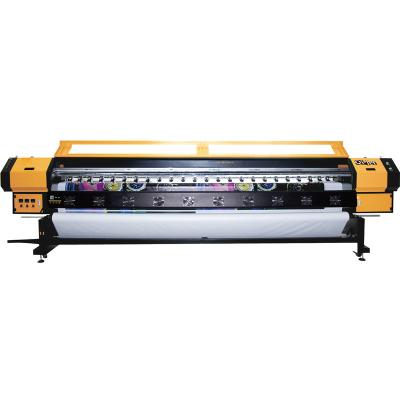 China Hotels High Speed ​​3.2m Solvent Printer With 4 Heads KM512i 200SQM/HR Outdoor Inkjet Printer for sale