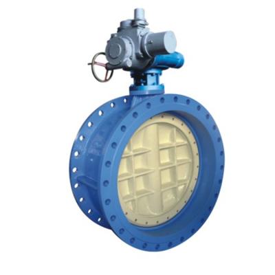 China Double flange type general eccentric butterfly valve for sale