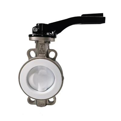 China General Made In China High Quality Manual Carbon Steel Wafer Strong Acid Resistant Butterfly Valve for sale