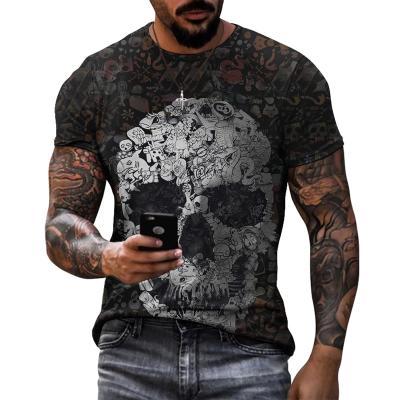 China 2021 High Street Black Hip Hop Custom Logo QUICK DRY 3D Printing T-shirt Men's Vintage Oversized Shirt for sale