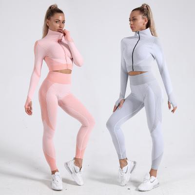 China Pretty Quality Women Hip Enhancer Breathable Fitness Wear Custom Workout Apparel 2 Piece Yoga Set for sale