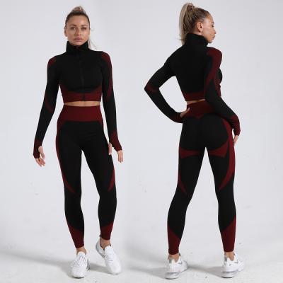 China Wholesale Breathable 4 Piece Sets Sports Fitness GYM Clothing Wear High Quality Leggings Yoga Set for sale