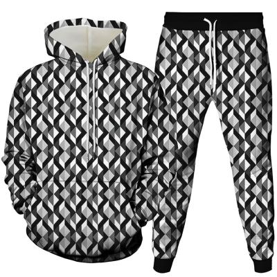 China New Style 2021 2 Piece Mens Tracksuit Custom Logo Antibacterial for sale