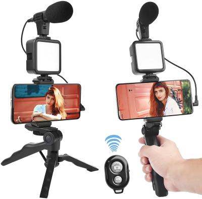 China Foldable popular handheld video voice recording for mobile phone vlog camera microphone kit for sale