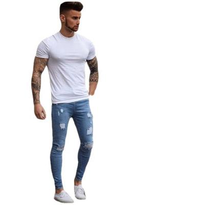 China Men's Jeans Designer Pencils Skinny Men Ripped Wholesale Men's Pants QUICK DRY Denim Pants for sale