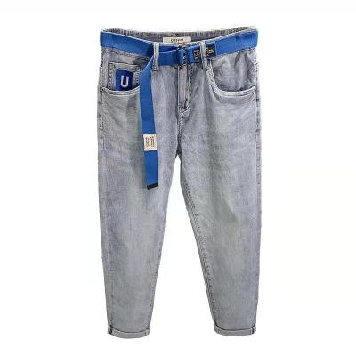 China New casual QUICK DRY light blue loose pocket, high quality men's jeans for sale