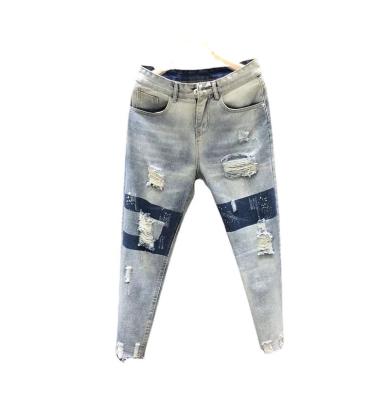 China Wholesale low price factory style jeans QUICK DRY plus size men's jeans washed monkey straight blue wash flat waist for sale