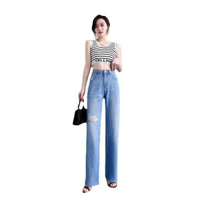 China Good QUICK DRY hot sale supplier foreign trade export pants jeans stretch denim women's jeans for sale