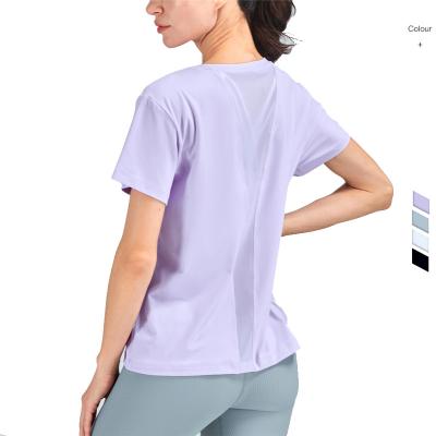 China Wholesale Breathable Quick Dry Women Fitness Clothing Yoga Sports Short Sleeve Tops for sale