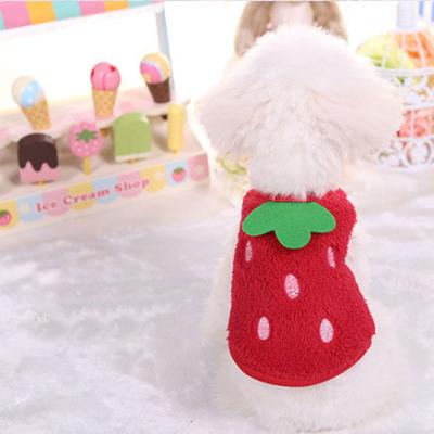 China Cartoon Puppy Vest Clothing Stocked Warm Dog Clothes Chihuahua French Bulldog Winter Dog Coat For Small Dogs Pet Cat Clothes for sale