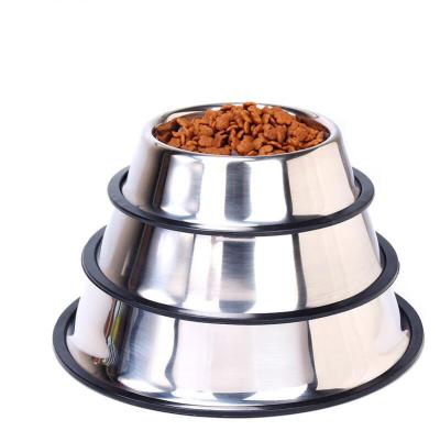 China Custom logo stainless steel dog bowl maker non-automatic stainless steel pet bowl for sale