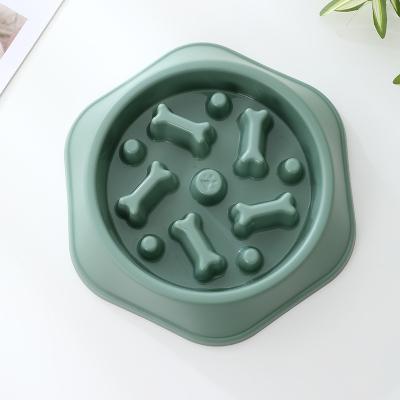 China Cat Dog Bowl Spot Wholesale Non-automatic Pet Dish Bowl Colorful Slow Food Anti-clogging Bowl for sale