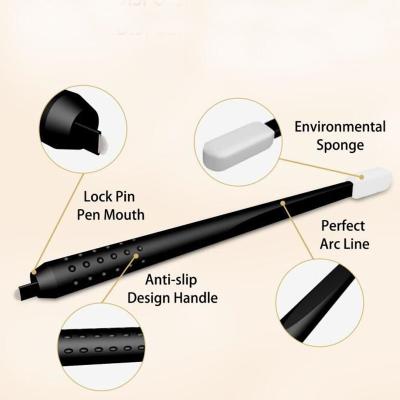 China Permanent Black and White Manual Tattoo Pen Eccebtric Microblading Manual Pen for Eyebrow for sale