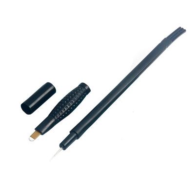 China Permanent disposable microblading pen 2 in 1 manual 18u 5r mist shading tattoo microblading pen for eyebrow line PMU for sale