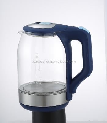 China 360 Degree Rotating Base 1.8L Glass Water Kettle /Electric Glass Water Kettle /glass Boiling Pot for sale