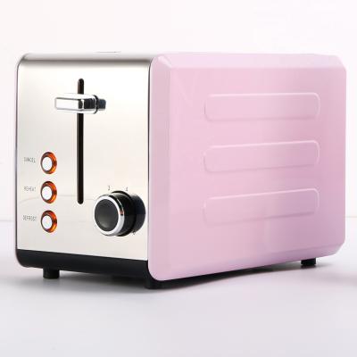 China Hotel Anti-jamming 2 Slice Bread Toaster Stainless Steel Finish Auto Defrost And Reheat Function for sale