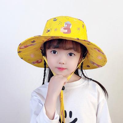 China Summer UPF Sunscreen Adjustable Wide 50 Brim Baby Bucket Hat Beach Hat Sun Protection Toddler Kids Girls Boys for sale