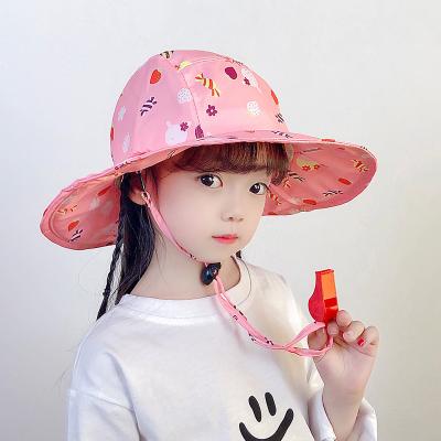 China Outdoor Reversible Faded Bucket Hat Girls Babies Boys Cute Cotton Print Kids Hats Spring Sunscreen Sunscreen Fishing Hat for sale