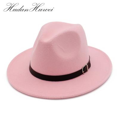 China Plush Customize Man Fedora Felt Hat Panama Hat for sale