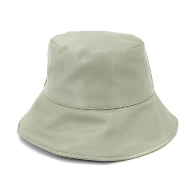 China Promotional New Character Amazon Promotional Custom Design Solid Shiny Foldable Bucket Hat For Women for sale