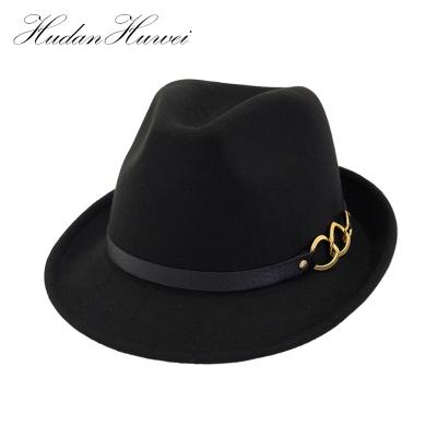 China Factory Wholesale Fedora Hat With Leather Tape Custom Made Dobby Men Women Hats for sale