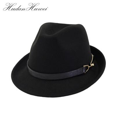 China Dobby Wool Felt Band Fedora Hat With New Style Jazz Hat for sale