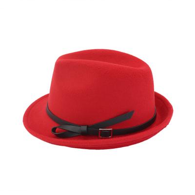 China Dobby Fedora Felt Hat Wide Brim Custom Made Wholesale Fedora Hats For Women Small Fedora Hats for sale