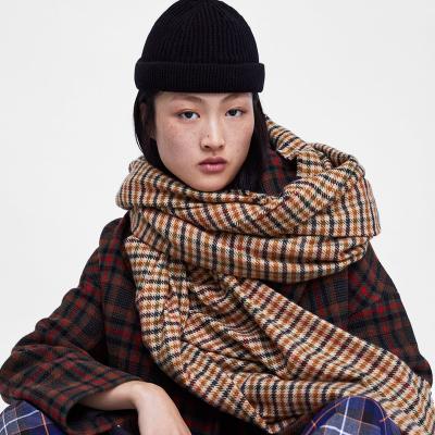 China Wholesale Cashmere Winter ZA Design Plaid Scarf for Women Shawl and Scarves Cashmere Bufanda Blanket for sale