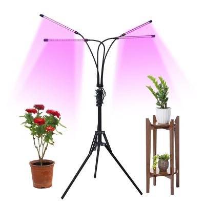 China Adjustable Height 63 Inch Wholesales Hot Sale 4 Head Full Spectrum Portable Dimming Floor Indoor LED Plant Lamp Grow Light With Tripod Stand for sale