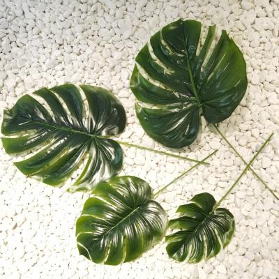 China Wholesale Home Indoor Artificial Monstera Leaf Country Decoration Hot Selling Central Institute of Statistics Amazon Style Leaf for sale