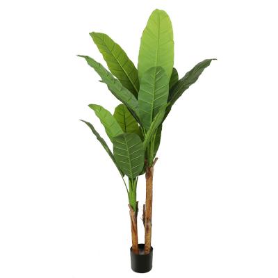 China New Contemporary Design 2 Branches Artificial Banana Tree For Activity Decoration for sale