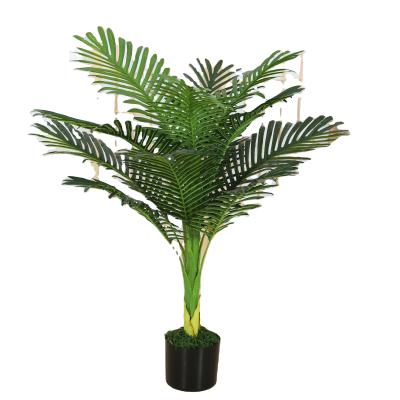 China Factory direct sales YD29165 contemporary imported bonsai indoor decor small areca palm large fake leaf artificial potted tropical plant for sale