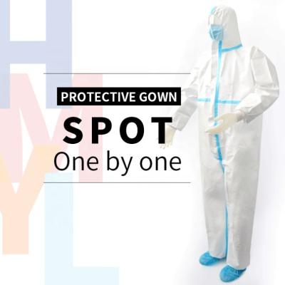 China New Design Hooded Coveralls Chemical Breathable Fits Disposable Suit 100% Hydrophobic Spunbond Protective Clothing for sale