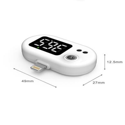 China New 2021 Forehead Thermometer Connect Mobile Phone App Display Body Temperature USB Smart Mobile Phone Thermometer for sale